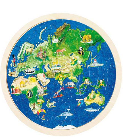 Globe Round Wooden Puzzle image